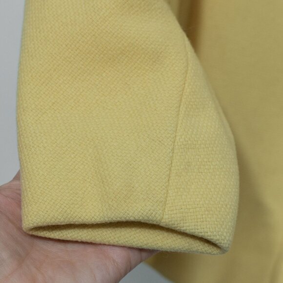 Bataldi Butter Yellow Wool Swing Coat Lambswool Vintage 60s Petit Spun Short - Picture 11 of 16